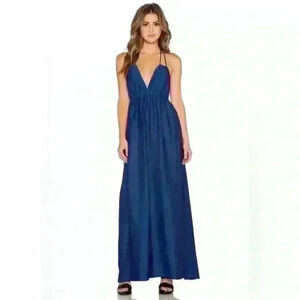 BCBG Max Azria Kamala Maxi Dress in Blue Depth - Size XS